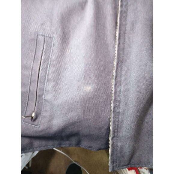 Smith’s Workwear Sherpa Lined Canvas Vest L Brown Zip Front Utility Outdoor - Picture 10 of 13